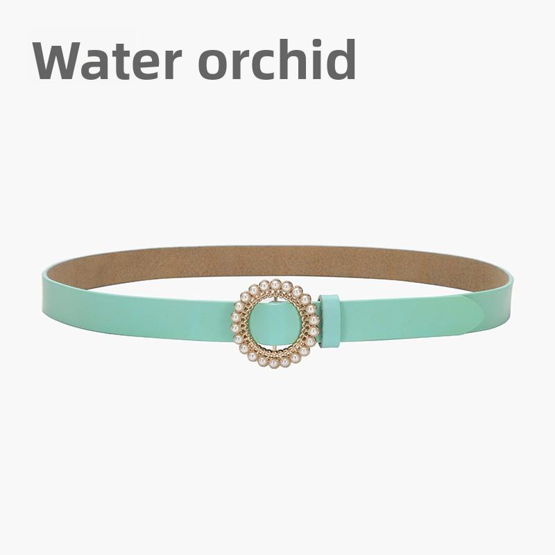 Genuine leather belt - women s versatile dress belt - fashionable round pearl buckle pant belt 105cm
Genuine leather belt - women s versatile dress belt - fashionable round pearl buckle pant belt 105cm