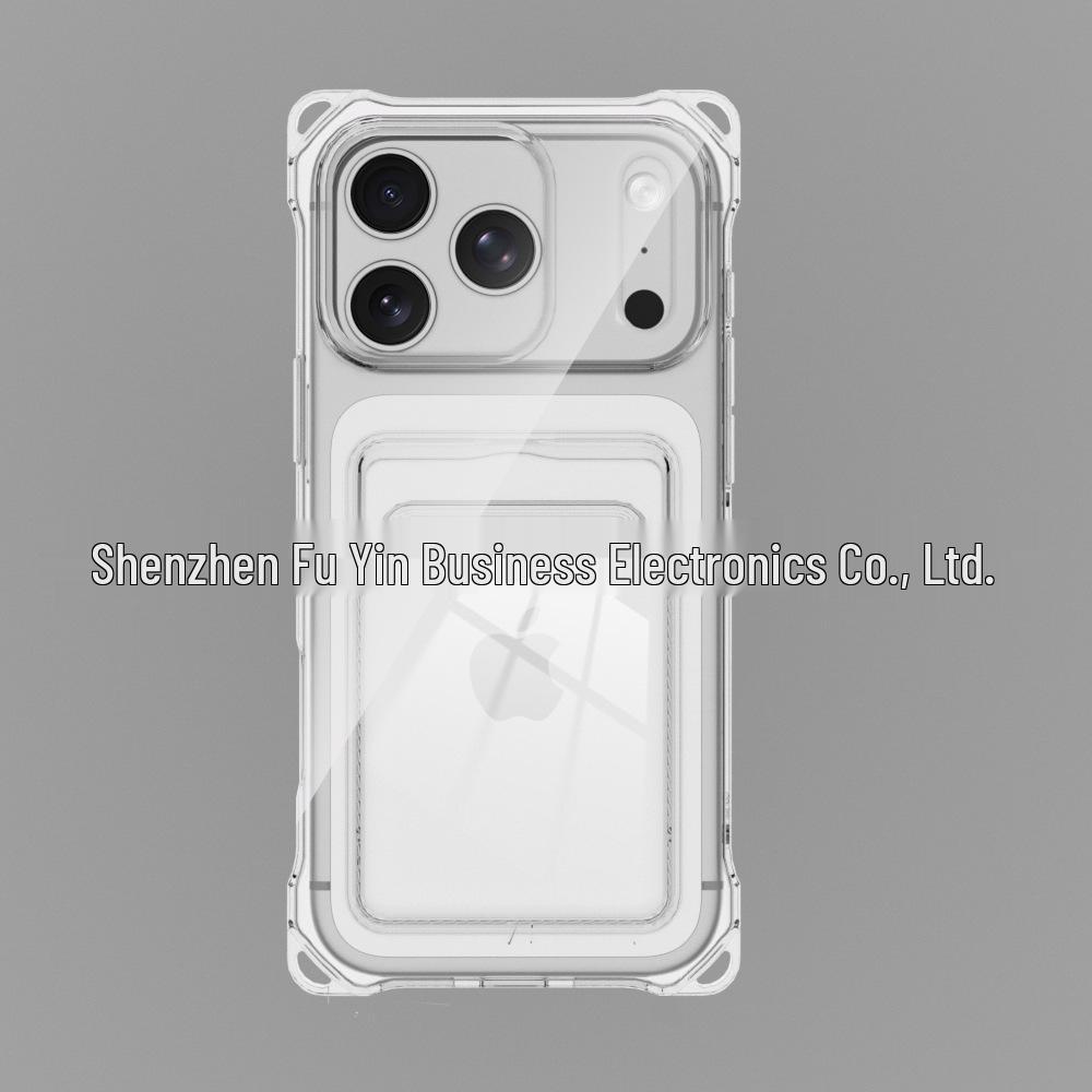 iPhone 17 Pro Max Transparent Case with Four-Corner Card Slot and Lanyard Holes for Apple 16/15p iPhone 15 Pro Max
iPhone 17 Pro Max Transparent Case with Four-Corner Card Slot and Lanyard Holes for Apple 16/15p iPhone 15 Pro Max