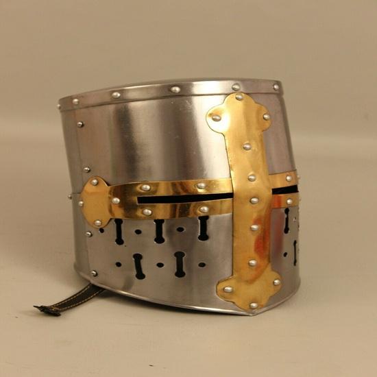 Crusader Helmet Templar Helmet Steel Knight Helmet Medieval Brass Cross Warrior Role Play Wearable Costume Larp Cosplays Gift For Dad Bf
Crusader Helmet Templar Helmet Steel Knight Helmet Medieval Brass Cross Warrior Role Play Wearable Costume Larp Cosplays Gift For Dad Bf
