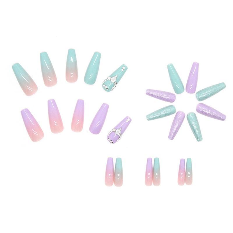 24 шт. Короткі накладні нігті Nails Square 10 мл One Size зелений 
24 шт. Короткі накладні нігті Nails Square 10 мл One Size зелений