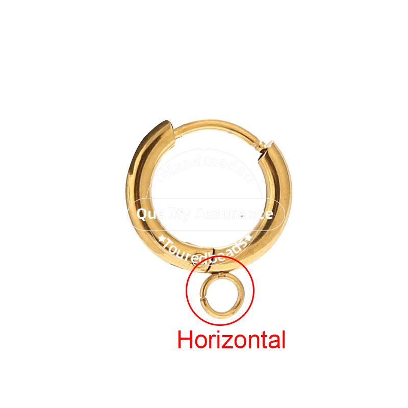 10pcs Stainless Steel Gold Huggie Earring Hooks with Loop Round Ear Post with Open Jump Ring for DIY Jewelry Components
10pcs Stainless Steel Gold Huggie Earring Hooks with Loop Round Ear Post with Open Jump Ring for DIY Jewelry Components