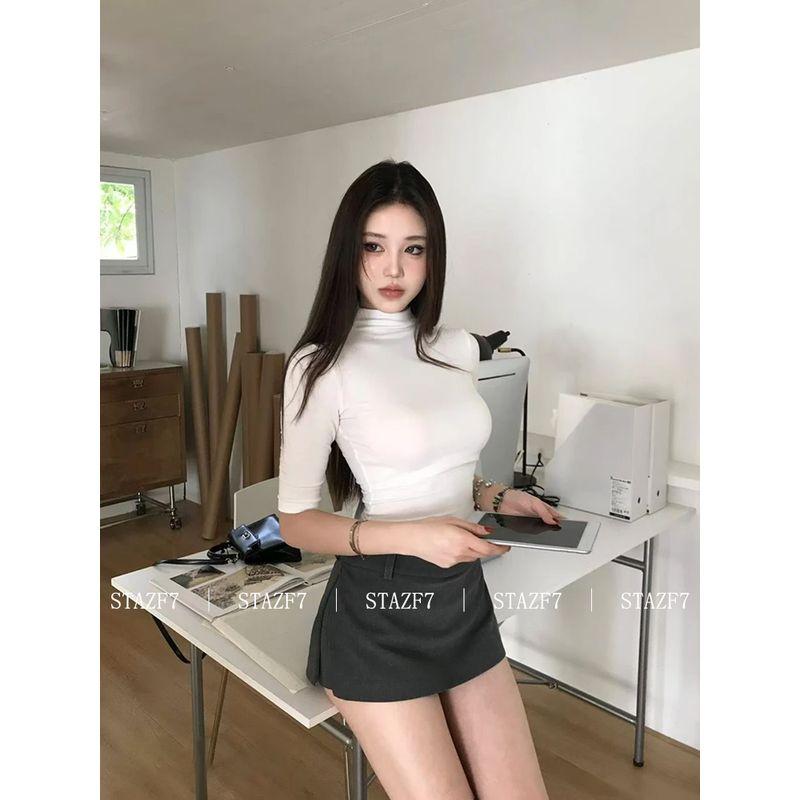 Stazf7 Plus-Size Pure Desire Spicy Girl High-Neck Slim-Fit Base T-Shirt Women s 2026 Spring/Summer Versatile Suit with Skirt and Pants Set White S
Stazf7 Plus-Size Pure Desire Spicy Girl High-Neck Slim-Fit Base T-Shirt Women s 2026 Spring/Summer Versatile Suit with Skirt and Pants Set White S