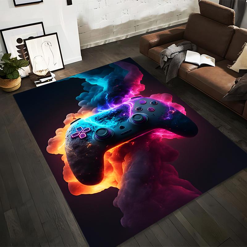 Gaming Controller Design Rug with Neon Colors and Abstract Smoke Pattern Suitable for use as an anti-slip for living room bedroom sofas 40x60cm( 15x23in )
Gaming Controller Design Rug with Neon Colors and Abstract Smoke Pattern Suitable for use as an anti-slip for living room bedroom sofas 40x60cm( 15x23in )