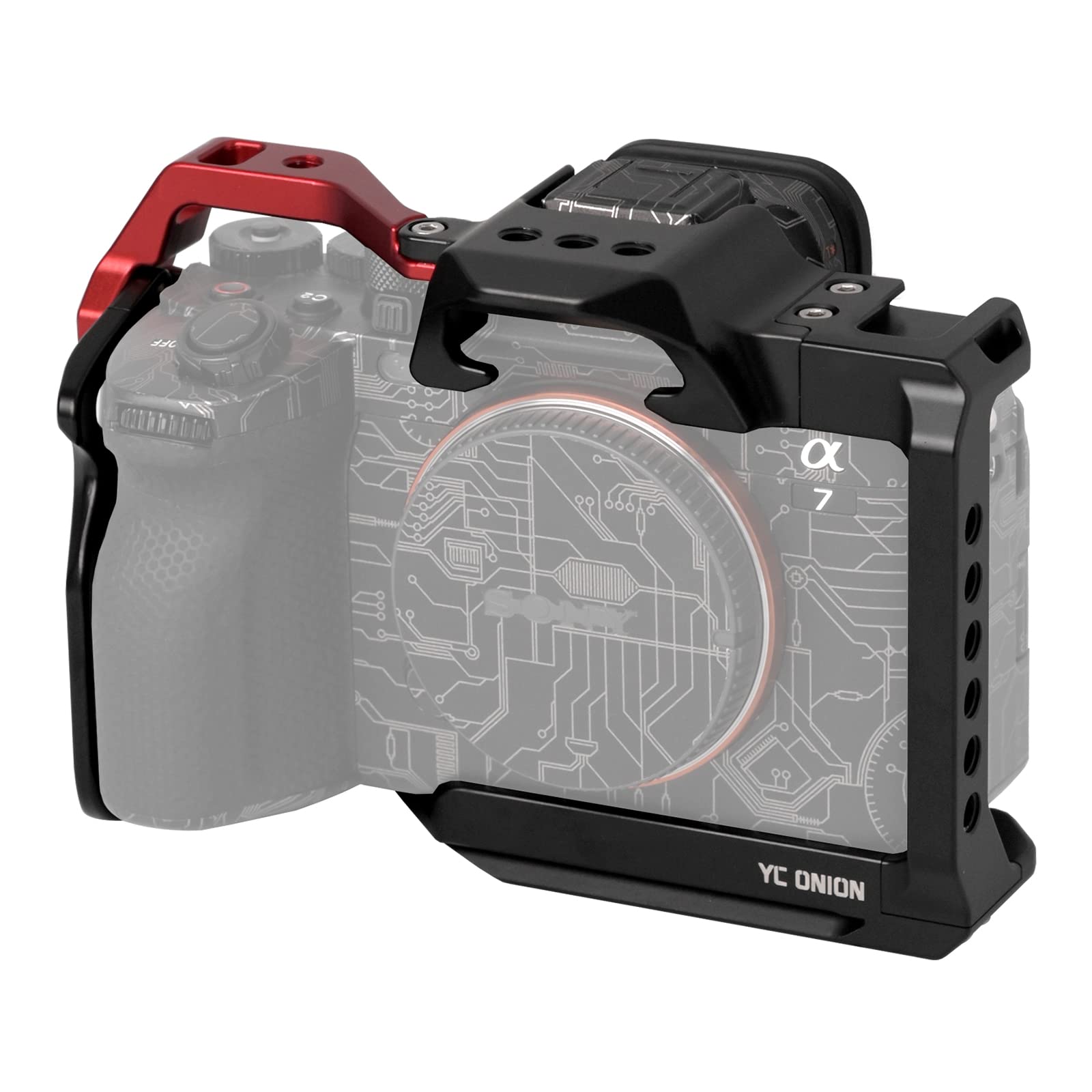 YC Onion Full Camera Cage for Sony Alpha 7 IVAlpha 7S IIISONY a7 III, with mounting wrench, aviation aluminum alloy
YC Onion Full Camera Cage for Sony Alpha 7 IVAlpha 7S IIISONY a7 III, with mounting wrench, aviation aluminum alloy