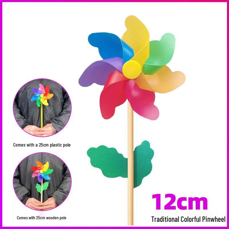 Seven-Color Sunflower Windmill: Colorful Wooden Pole Wind Spinner for Outdoors and Playgrounds Includes plastic rod
Seven-Color Sunflower Windmill: Colorful Wooden Pole Wind Spinner for Outdoors and Playgrounds Includes plastic rod
