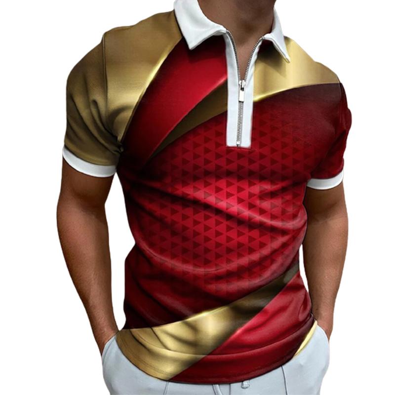 Повседневная футболка с лацканами, молодежная мужская модная футболка на молнии, футболка с коротким рукавом, мужская футболка с 3D принтом золотого сияния 4XL красный
Повседневная футболка с лацканами, молодежная мужская модная футболка на молнии, футболка с коротким рукавом, мужская футболка с 3D принтом золотого сияния 4XL красный