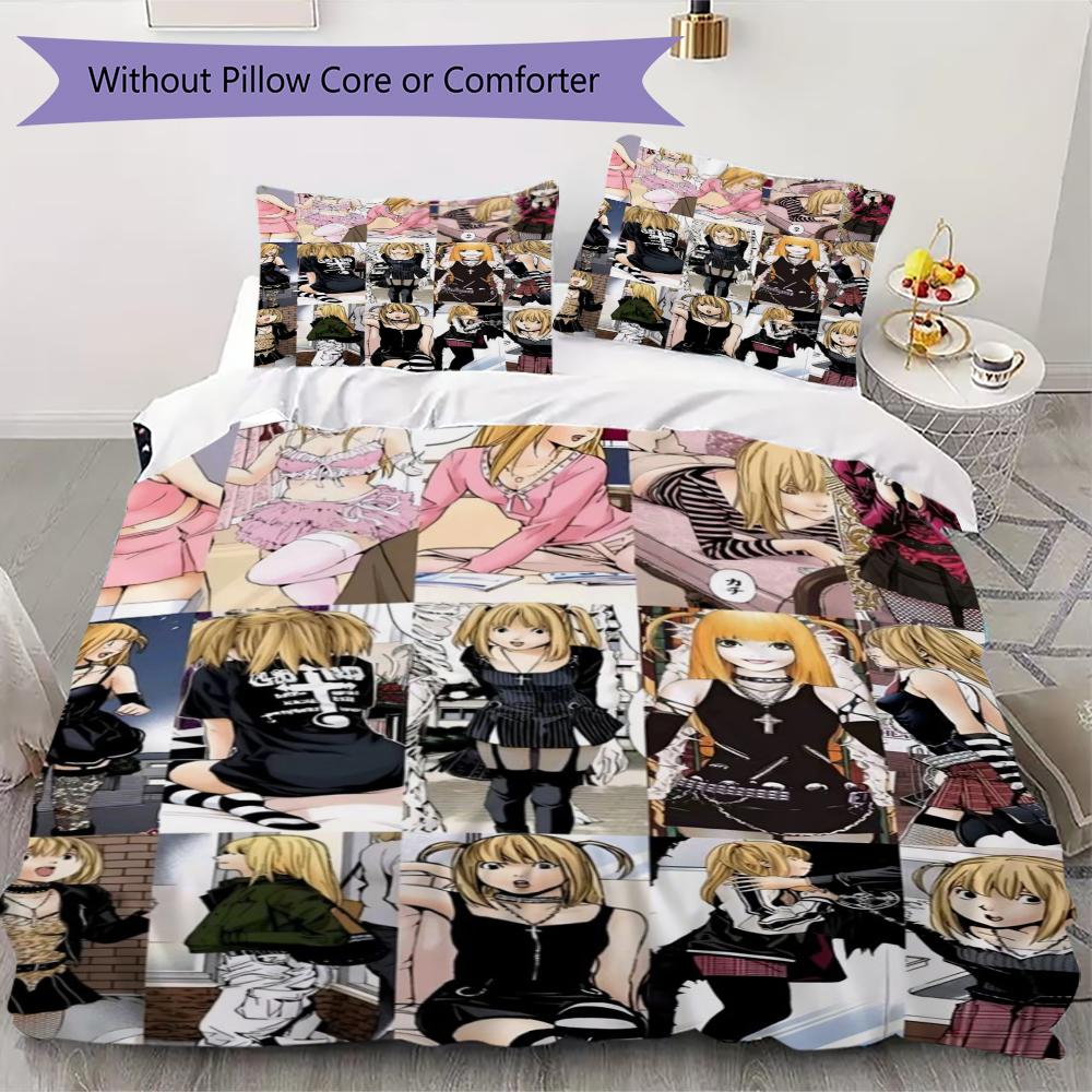 Death Note Pattern Bedding uilt Set uilt Cover Pillowcase Home Decoration Birthday Gift (1 * duvet cover + 2 * pillowcase without core) 135x200cm
Death Note Pattern Bedding uilt Set uilt Cover Pillowcase Home Decoration Birthday Gift (1 * duvet cover + 2 * pillowcase without core) 135x200cm