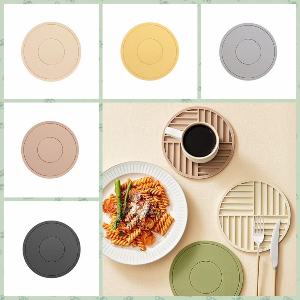 Round Shaped Coaster Heat Insulation Tableware Mat Silicone Cup Mat Table Decoration 16cm
Round Shaped Coaster Heat Insulation Tableware Mat Silicone Cup Mat Table Decoration 16cm