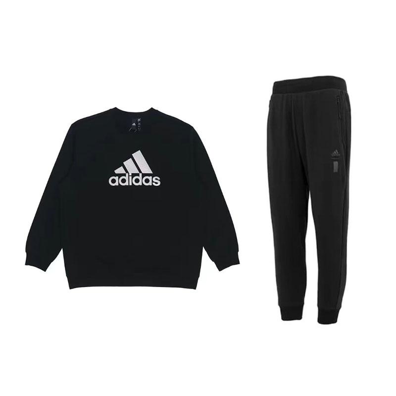 Adidas Logo Print Sports Crew Neck Loose Long Sleeve Top And Cuffed Long Pants Sweatshirt Set Men Sets Black HM2960+IA8187 S
Adidas Logo Print Sports Crew Neck Loose Long Sleeve Top And Cuffed Long Pants Sweatshirt Set Men Sets Black HM2960+IA8187 S