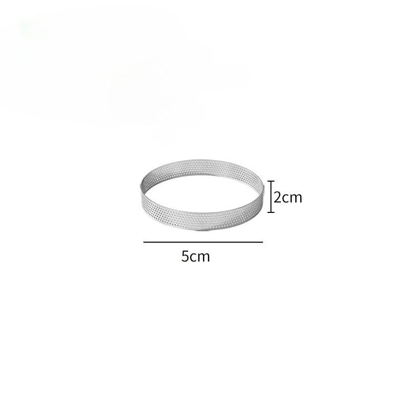 5/6/7/8CM Classic 304 Stainless Steel Mousse Ring Cake Mold with Hole Tart Bottom Tower Fruit Pie Quiches Baking Tool
5/6/7/8CM Classic 304 Stainless Steel Mousse Ring Cake Mold with Hole Tart Bottom Tower Fruit Pie Quiches Baking Tool