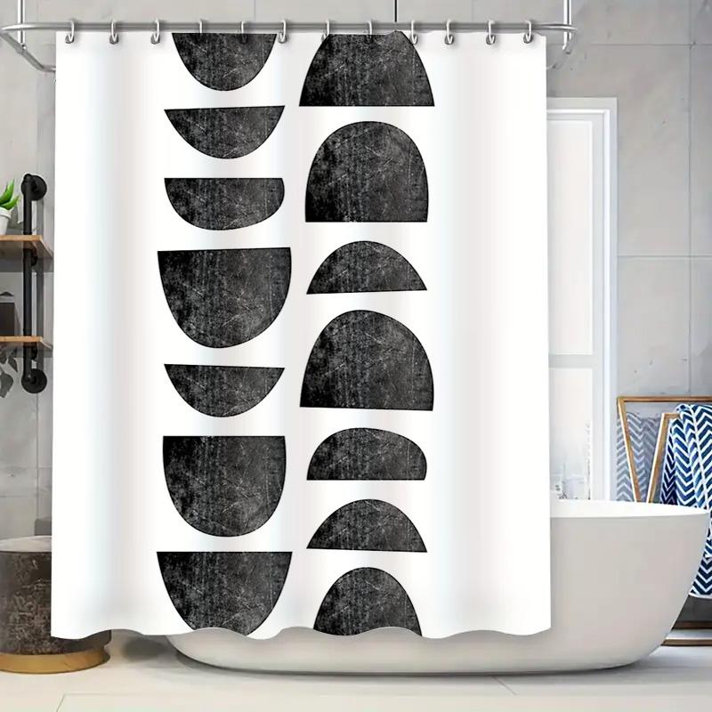 Modern Abstract Shower Curtain Set Waterproof Bathroom Decor Farmhouse Geometric Pattern Fabric Liner Backdrop Washable W60H190(CM)-1 Pcs
Modern Abstract Shower Curtain Set Waterproof Bathroom Decor Farmhouse Geometric Pattern Fabric Liner Backdrop Washable W60H190(CM)-1 Pcs
