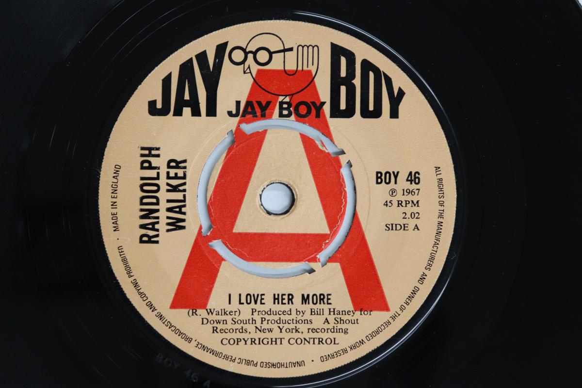 7inch Record RANDOLPH WALKER - I Love Her More / Good Ole Soul BOY46Promo Jay Boy 1972 UK Soul/Funk Used
7inch Record RANDOLPH WALKER - I Love Her More / Good Ole Soul BOY46Promo Jay Boy 1972 UK Soul/Funk Used