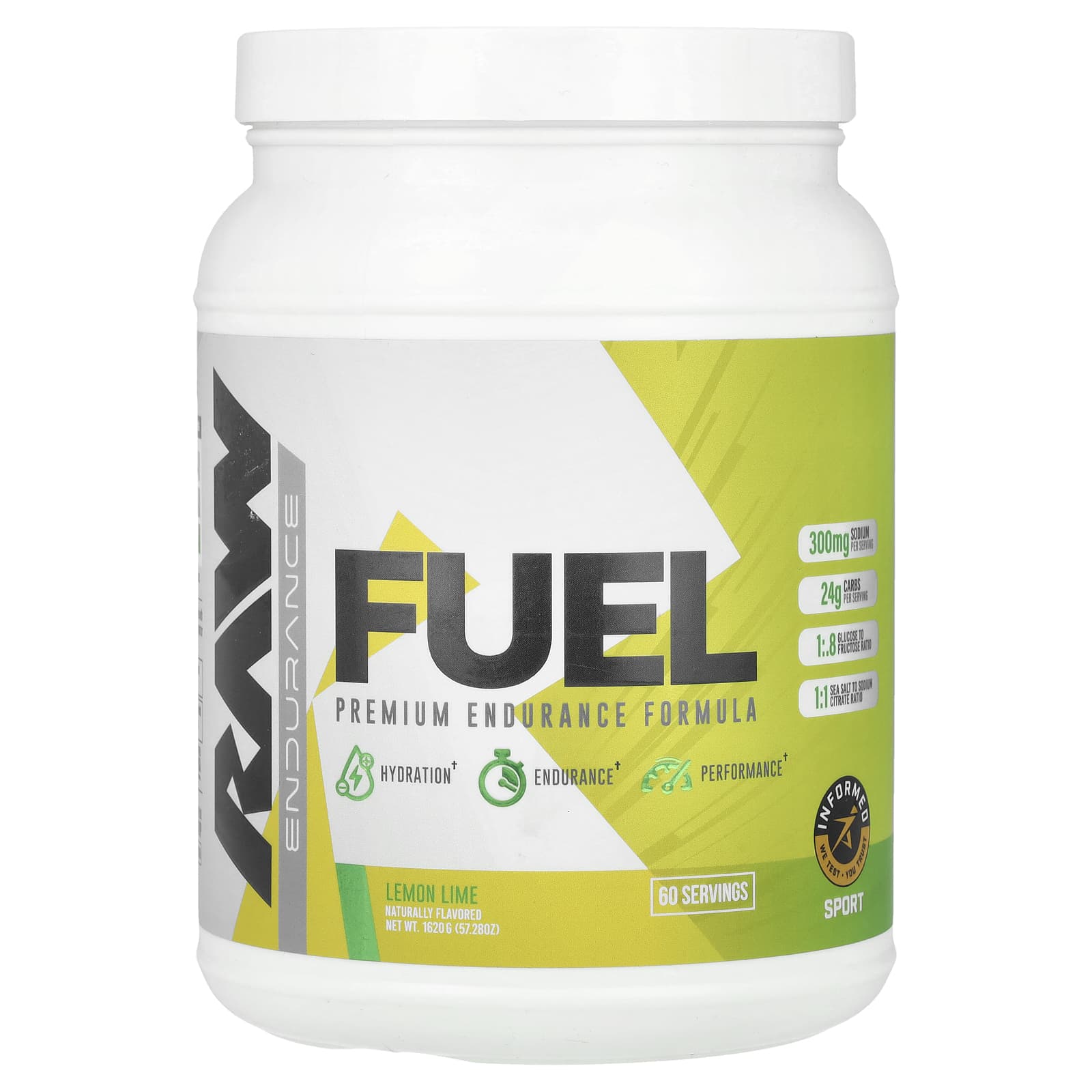 Raw Nutrition, Fuel, Premium Endurance Formula, Lemon Lime Flavor, 57.28 oz (1,620 g)
Raw Nutrition, Fuel, Premium Endurance Formula, Lemon Lime Flavor, 57.28 oz (1,620 g)