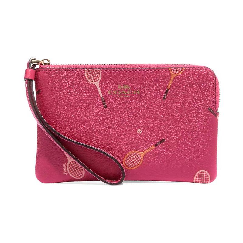 COACH Corner Zip 16 solid color racket print zipper leather wrist bag clutch small size women s rose pink рожевий
COACH Corner Zip 16 solid color racket print zipper leather wrist bag clutch small size women s rose pink рожевий