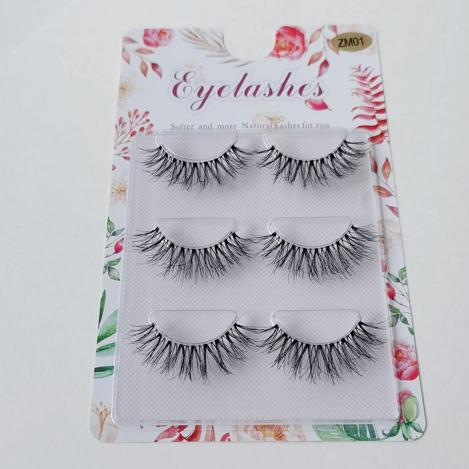 ZM Series Cross-Border Transparent Stalk False Eyelashes: 3-Pair Set of Messy, Curly, Simulated Human Hair for European & American Daily Eye Makeup.
ZM Series Cross-Border Transparent Stalk False Eyelashes: 3-Pair Set of Messy, Curly, Simulated Human Hair for European & American Daily Eye Makeup.