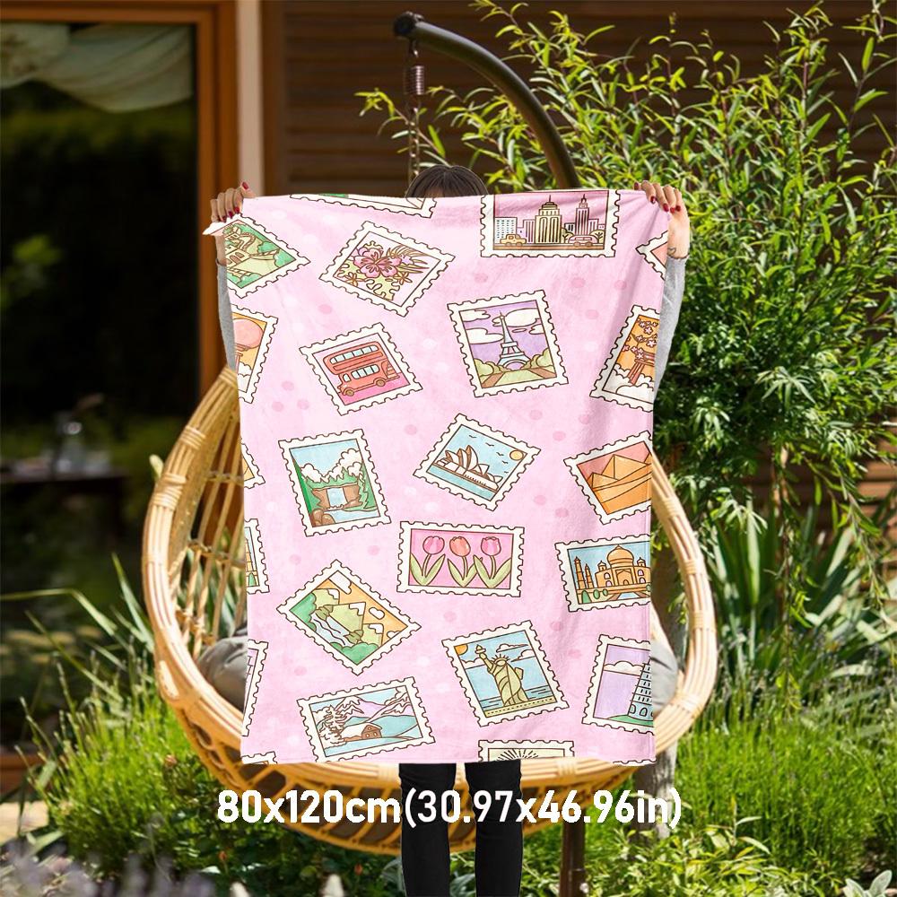 1pc stamps travel Outdoor Flannel Blanket Soft Warm All-Season Throw for Sofa Bed Car Camping Office, Cozy Gift Idea1208S 80x120cm(31x47inch)
1pc stamps travel Outdoor Flannel Blanket Soft Warm All-Season Throw for Sofa Bed Car Camping Office, Cozy Gift Idea1208S 80x120cm(31x47inch)