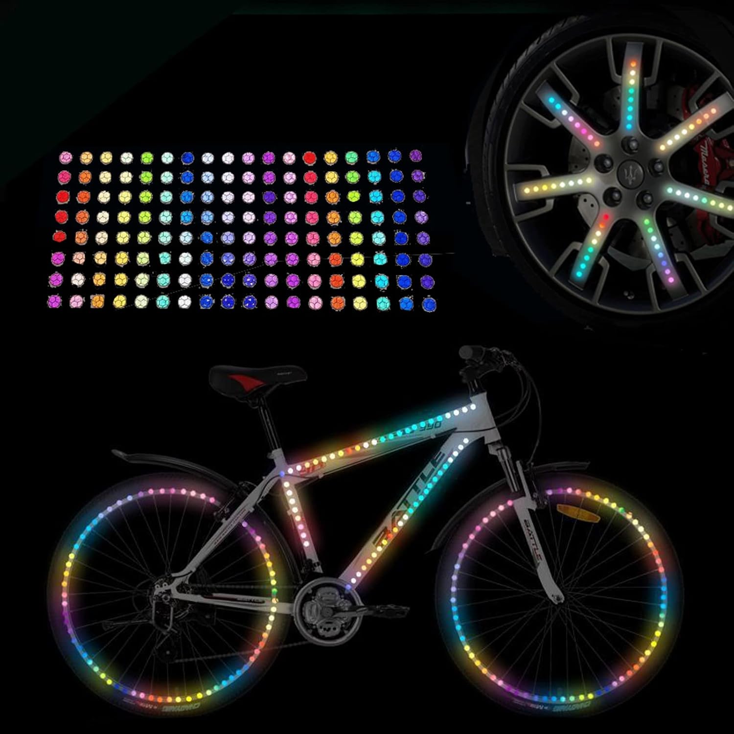 Luminous Car Wheel Rim Decals Reflective -20 Pcs Rainbow Dots Wheel Decorative Stripe Reflective Stickers Night Safety Warning Decoration Stickers Rainbow Dots
Luminous Car Wheel Rim Decals Reflective -20 Pcs Rainbow Dots Wheel Decorative Stripe Reflective Stickers Night Safety Warning Decoration Stickers Rainbow Dots