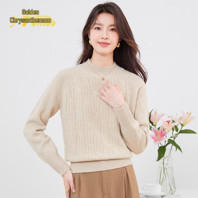 Jinjv Женский однотонный вязаный свитер на осень 2025 L
Jinjv Женский однотонный вязаный свитер на осень 2025 L