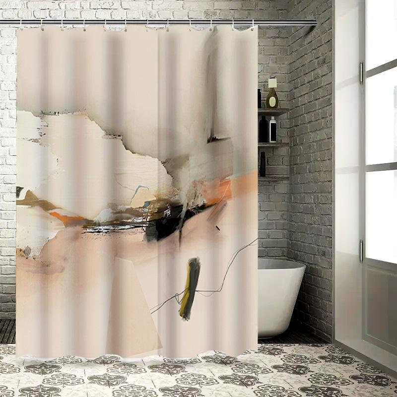 Minimalist Abstract Shower Curtain With Artistic Watercolor Design Modern Decor Home Bathroom Accessories Cream Beige Orange Col W60H190(CM)-1 Pcs
Minimalist Abstract Shower Curtain With Artistic Watercolor Design Modern Decor Home Bathroom Accessories Cream Beige Orange Col W60H190(CM)-1 Pcs
