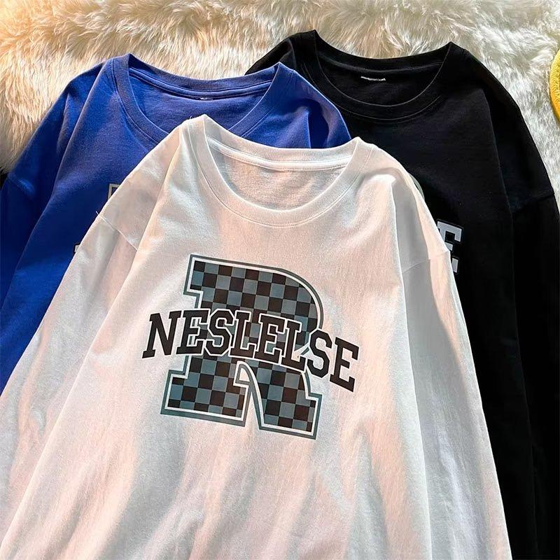 Весенне-осенняя футболка с длинным рукавом, мужская летняя тонкая модная брендовая футболка, свободный и красивый белый топ 2023, модная база
Весенне-осенняя футболка с длинным рукавом, мужская летняя тонкая модная брендовая футболка, свободный и красивый белый топ 2023, модная база