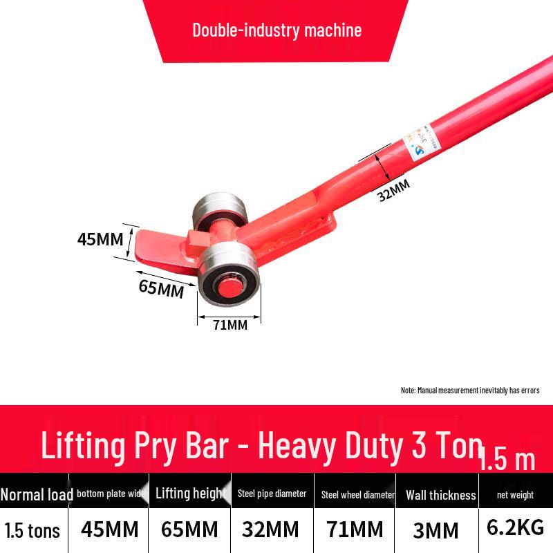 Wheel-Equipped Bearing Pry Bar for 3-5 Tons, No Fulcrum, Ideal for Lifting and Handling
Wheel-Equipped Bearing Pry Bar for 3-5 Tons, No Fulcrum, Ideal for Lifting and Handling