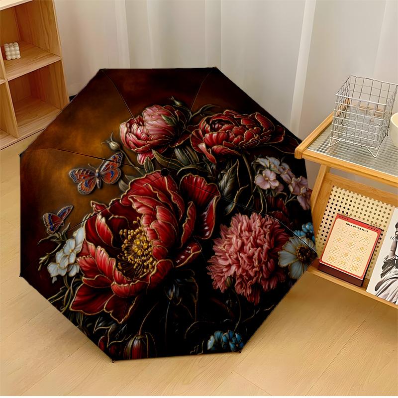 Floral Geometric Art Theme Automatic Umbrella Compact 8-Rib Design Sturdy Construction Durable Umbrella Stylish Accessory
Floral Geometric Art Theme Automatic Umbrella Compact 8-Rib Design Sturdy Construction Durable Umbrella Stylish Accessory