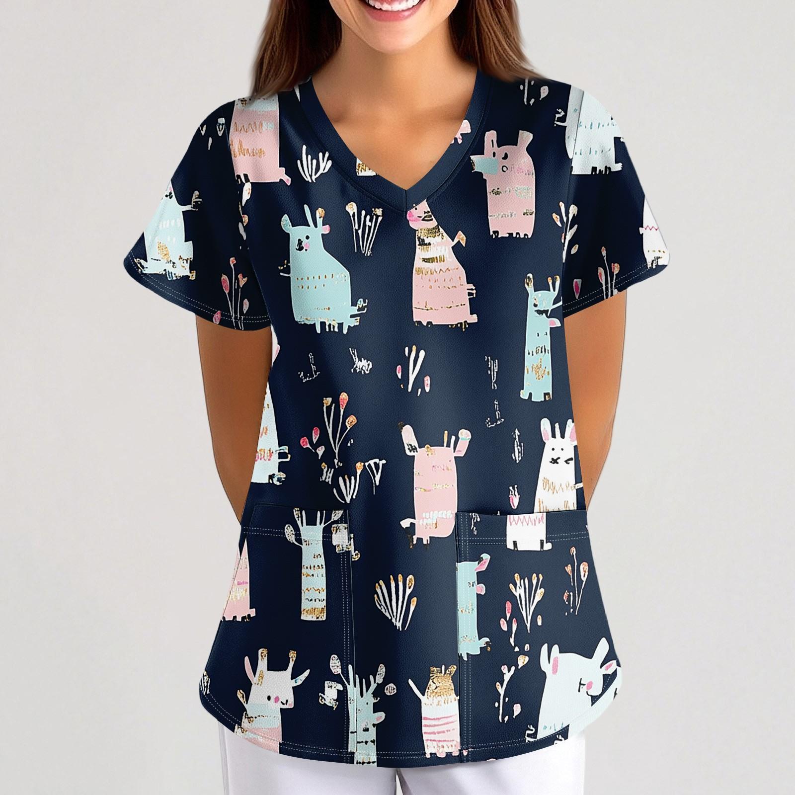 Плюс размерСкраб с принтом Рабочая форма Топы для женщин Крест V-образным вырезом Хэллоуин Принт с короткими рукавами Забавные футболки Спецодежда Футболка с карманами M чёрный
Плюс размерСкраб с принтом Рабочая форма Топы для женщин Крест V-образным вырезом Хэллоуин Принт с короткими рукавами Забавные футболки Спецодежда Футболка с карманами M чёрный