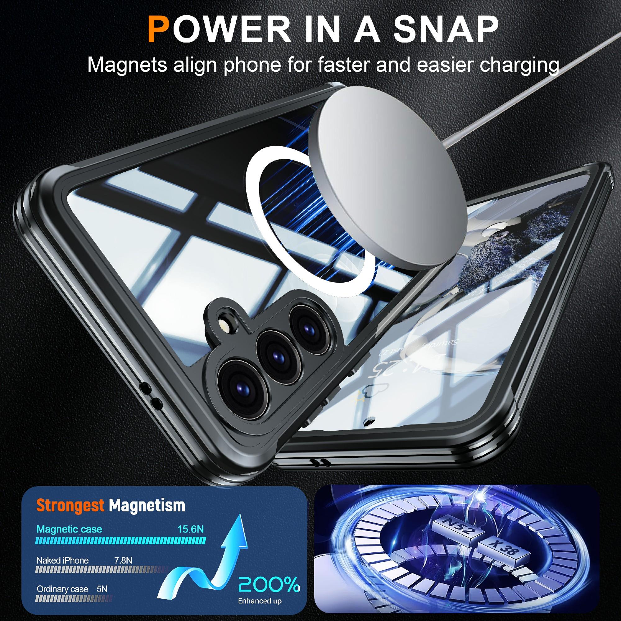 For Samsung Galaxy S25+ Magnetic Case PC+TPU Phone Cover with Tempered Glass Screen Film Grey
For Samsung Galaxy S25+ Magnetic Case PC+TPU Phone Cover with Tempered Glass Screen Film Grey