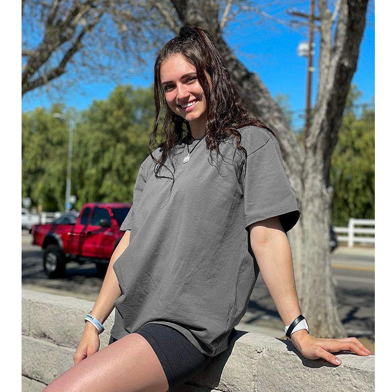 Irongirl Sports Short Sleeve Couple Loose Oversize Heavy Weight Cotton Minimalist Pure Color Workout Clothes Easiest for Match T-shirt Dark gray S
Irongirl Sports Short Sleeve Couple Loose Oversize Heavy Weight Cotton Minimalist Pure Color Workout Clothes Easiest for Match T-shirt Dark gray S