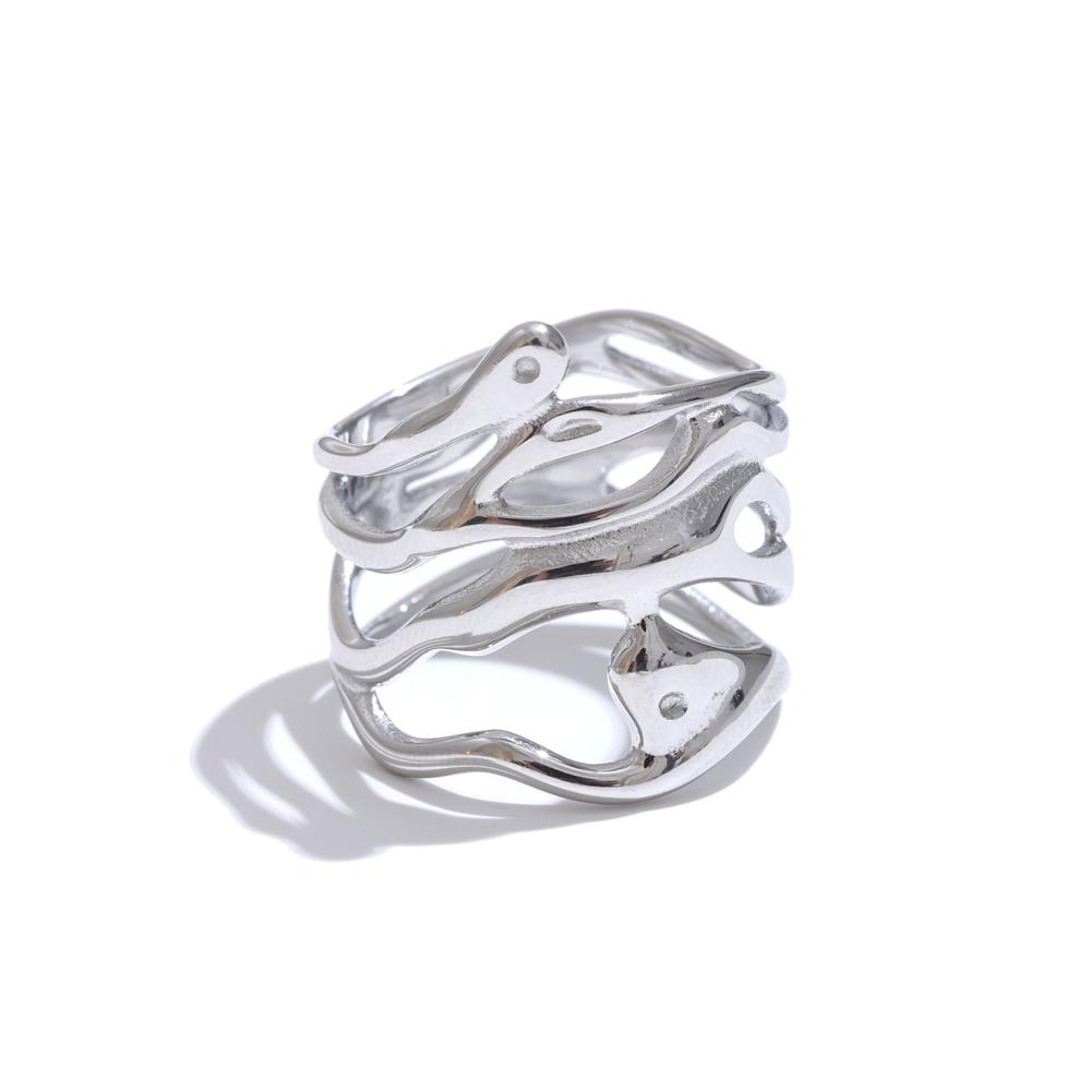 Yhpup 6789# Trendy 316L Stainless Steel Layered Hollow Geometric Wide Ring Gold Silver Color 18K PVD Plated Fashion Jewelry Gift 6
Yhpup 6789# Trendy 316L Stainless Steel Layered Hollow Geometric Wide Ring Gold Silver Color 18K PVD Plated Fashion Jewelry Gift 6