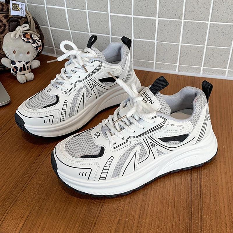 Fashion Korean Breathable Platform Sport Shoes Women 2025 Spring Lace Up Chunky Sneakers Woman Comfortable Non Slip Walking Shoes Mujer 40
Fashion Korean Breathable Platform Sport Shoes Women 2025 Spring Lace Up Chunky Sneakers Woman Comfortable Non Slip Walking Shoes Mujer 40