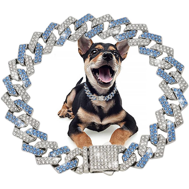 Diamond Dog Chain Collar Cuban Gold Chains for Dogs and Cats 15MM Bling Jewelry Luxury Necklace 10inch(25cm)
Diamond Dog Chain Collar Cuban Gold Chains for Dogs and Cats 15MM Bling Jewelry Luxury Necklace 10inch(25cm)