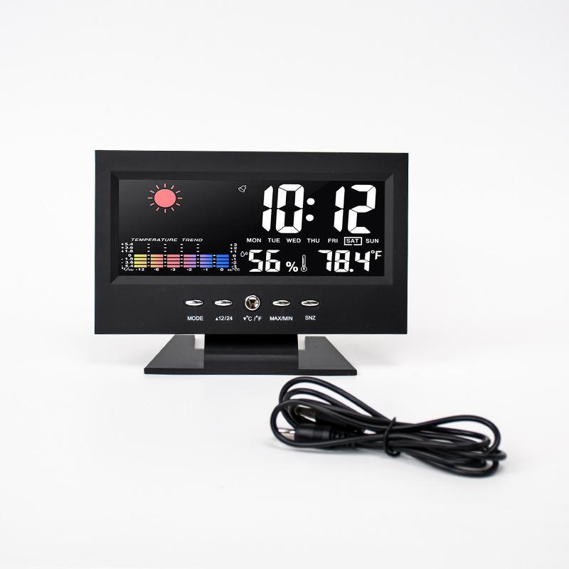 Цифровые часы с подсветкой, голосовое управление, дата, день недели, температура, влажность, прогноз погоды, 12/24-часовой формат
Цифровые часы с подсветкой, голосовое управление, дата, день недели, температура, влажность, прогноз погоды, 12/24-часовой формат