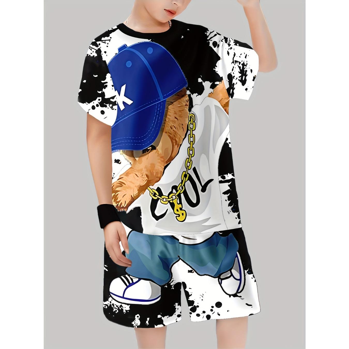 Boys Set Fashion 3D Printed Casual Pullover Short Sleeve Shorts Sweatshirt, BoysOutdoor T-Shirt shorts 13-14Y
Boys Set Fashion 3D Printed Casual Pullover Short Sleeve Shorts Sweatshirt, BoysOutdoor T-Shirt shorts 13-14Y