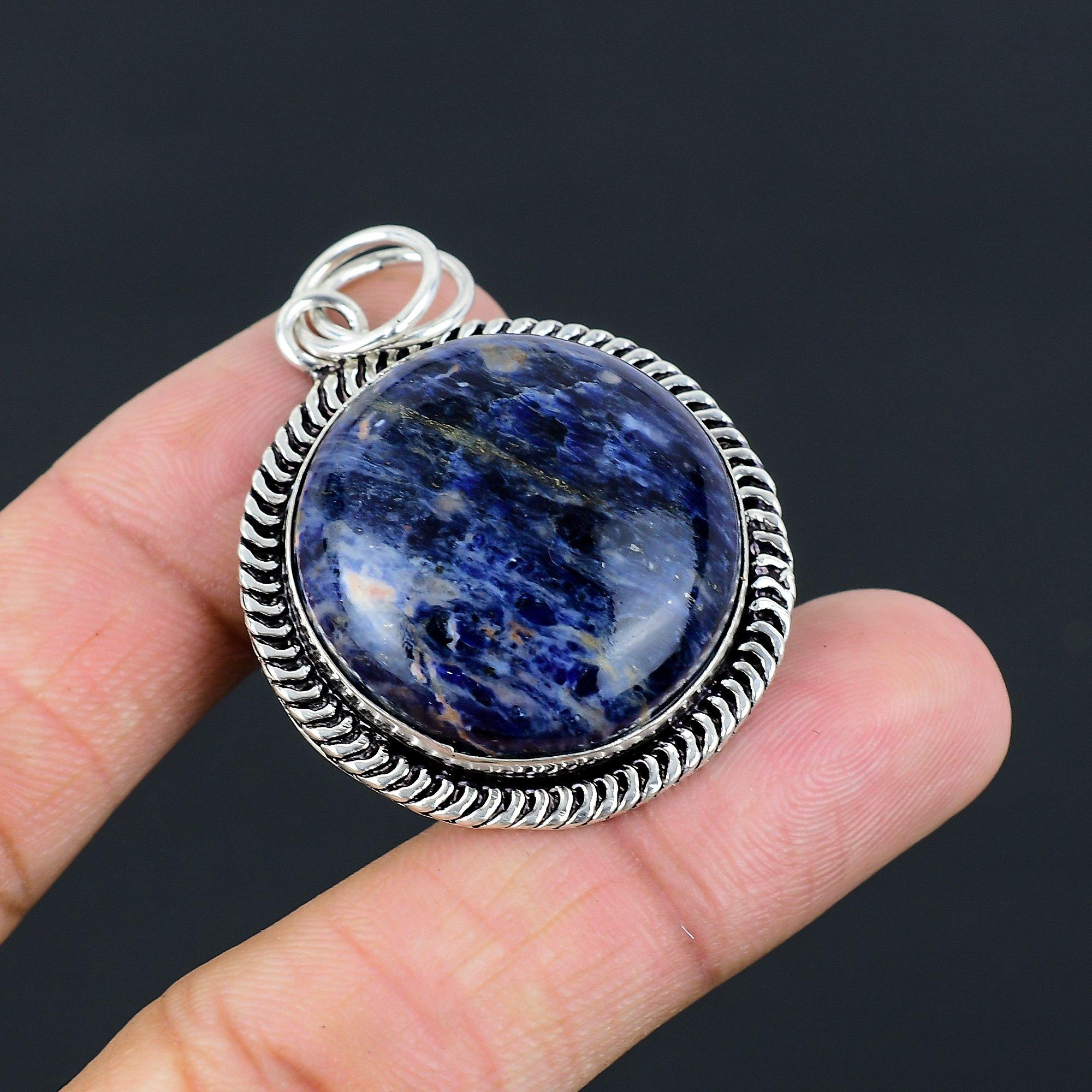 Sterling Silver Sodalite Stone Third Eye Chakra Bezel Ethnic New Pendant Jewelry
Sterling Silver Sodalite Stone Third Eye Chakra Bezel Ethnic New Pendant Jewelry