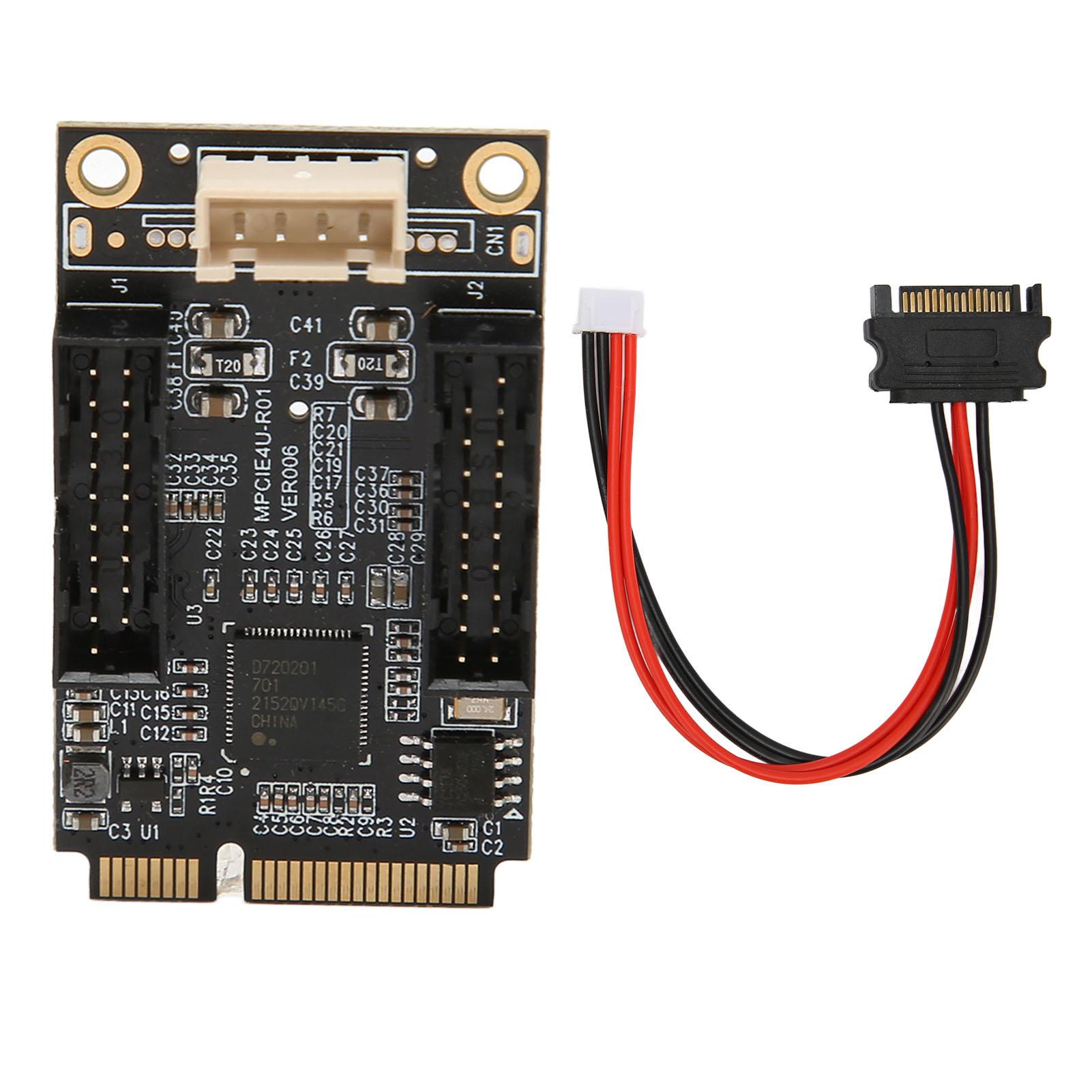 Міні PCIE до USB3.0 Карта розширення передньої панелі Подвійний 19PIN 5 Гбіт/с USB Карта розширення з гарячою заміною для Windows
Міні PCIE до USB3.0 Карта розширення передньої панелі Подвійний 19PIN 5 Гбіт/с USB Карта розширення з гарячою заміною для Windows