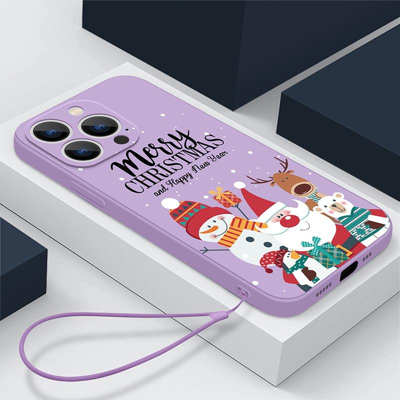 Мягкий силиконовый чехол для телефона Santa Claus Elk для iPhone 16 15 Pro Max 14 Pro 13 12 11, противоударный чехол из ТПУ с рождественской тематикой и веревкой iPhone 16 Pro Max светло-фиолетовый
Мягкий силиконовый чехол для телефона Santa Claus Elk для iPhone 16 15 Pro Max 14 Pro 13 12 11, противоударный чехол из ТПУ с рождественской тематикой и веревкой iPhone 16 Pro Max светло-фиолетовый
