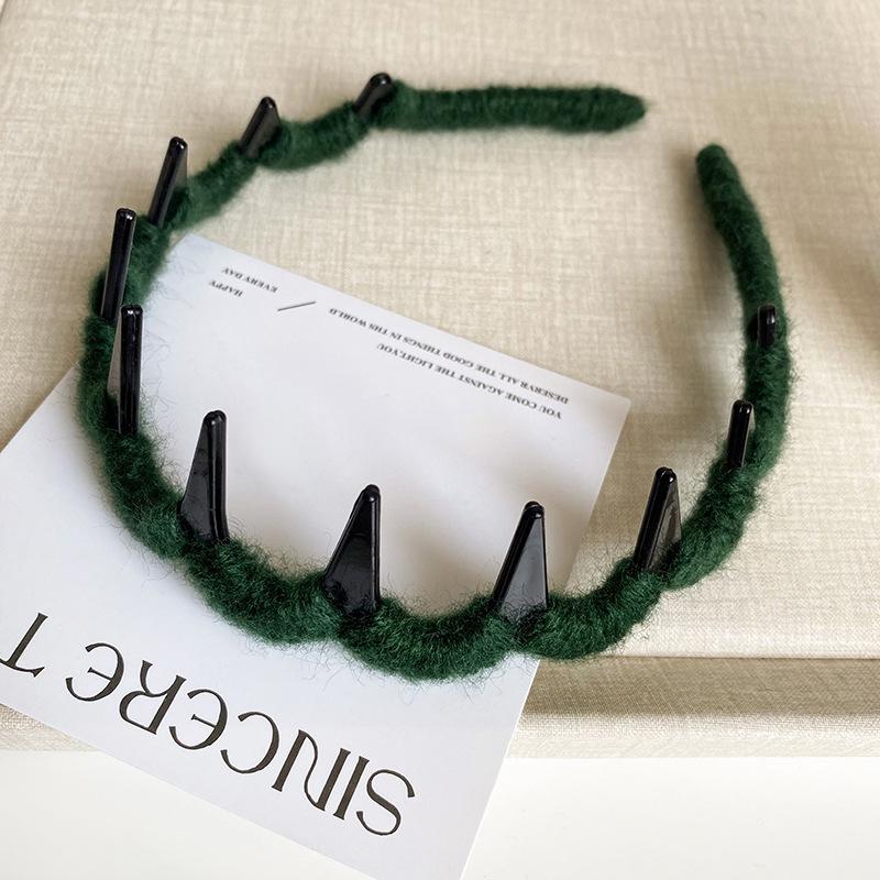 Нескользящая зубчатая волнистая повязка на голову - новый стиль, однотонная, шерстяная обертка, дизайн в виде гребня для волос
Нескользящая зубчатая волнистая повязка на голову - новый стиль, однотонная, шерстяная обертка, дизайн в виде гребня для волос