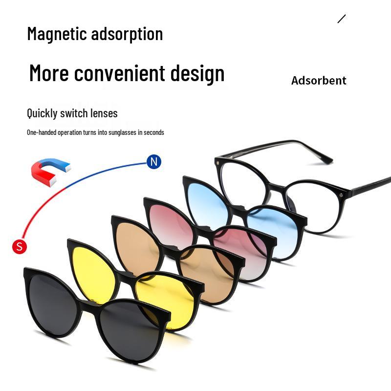 2024 Cat-Eye Polarized Magnetic Clip-on Sunglasses Set with Prescription Lenses for Day & Night Use for Women
2024 Cat-Eye Polarized Magnetic Clip-on Sunglasses Set with Prescription Lenses for Day & Night Use for Women