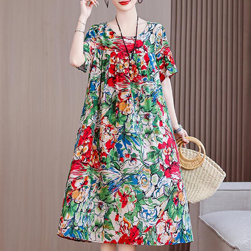 Літні великі сукні, елегантні довгі жіночі сукні з коротким рукавом і великим розміром 4XL
Літні великі сукні, елегантні довгі жіночі сукні з коротким рукавом і великим розміром 4XL