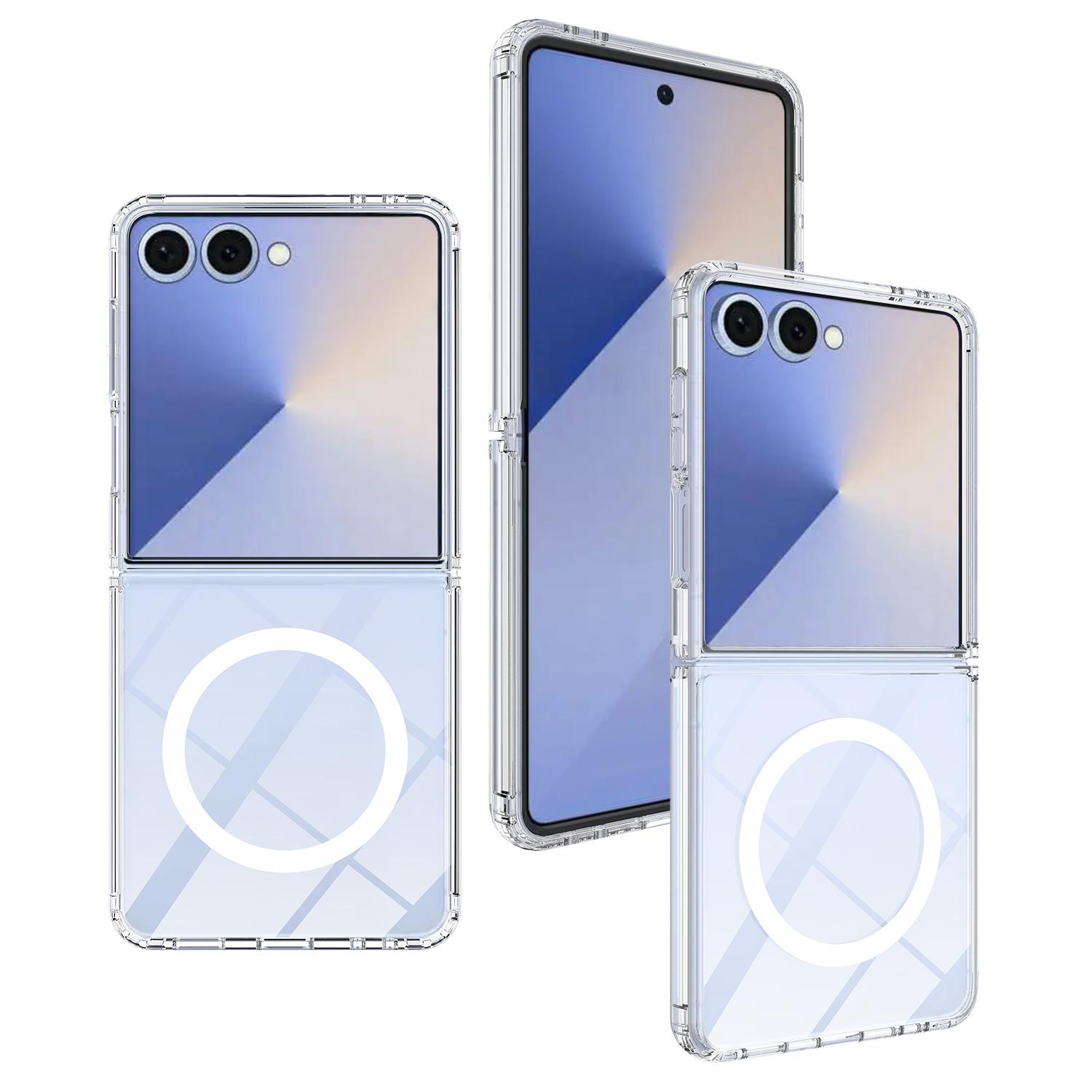 For Samsung Galaxy Z Flip7 5G Clear Phone Case Compatible with MagSafe TPU+Acrylic Back Cover Clear
For Samsung Galaxy Z Flip7 5G Clear Phone Case Compatible with MagSafe TPU+Acrylic Back Cover Clear