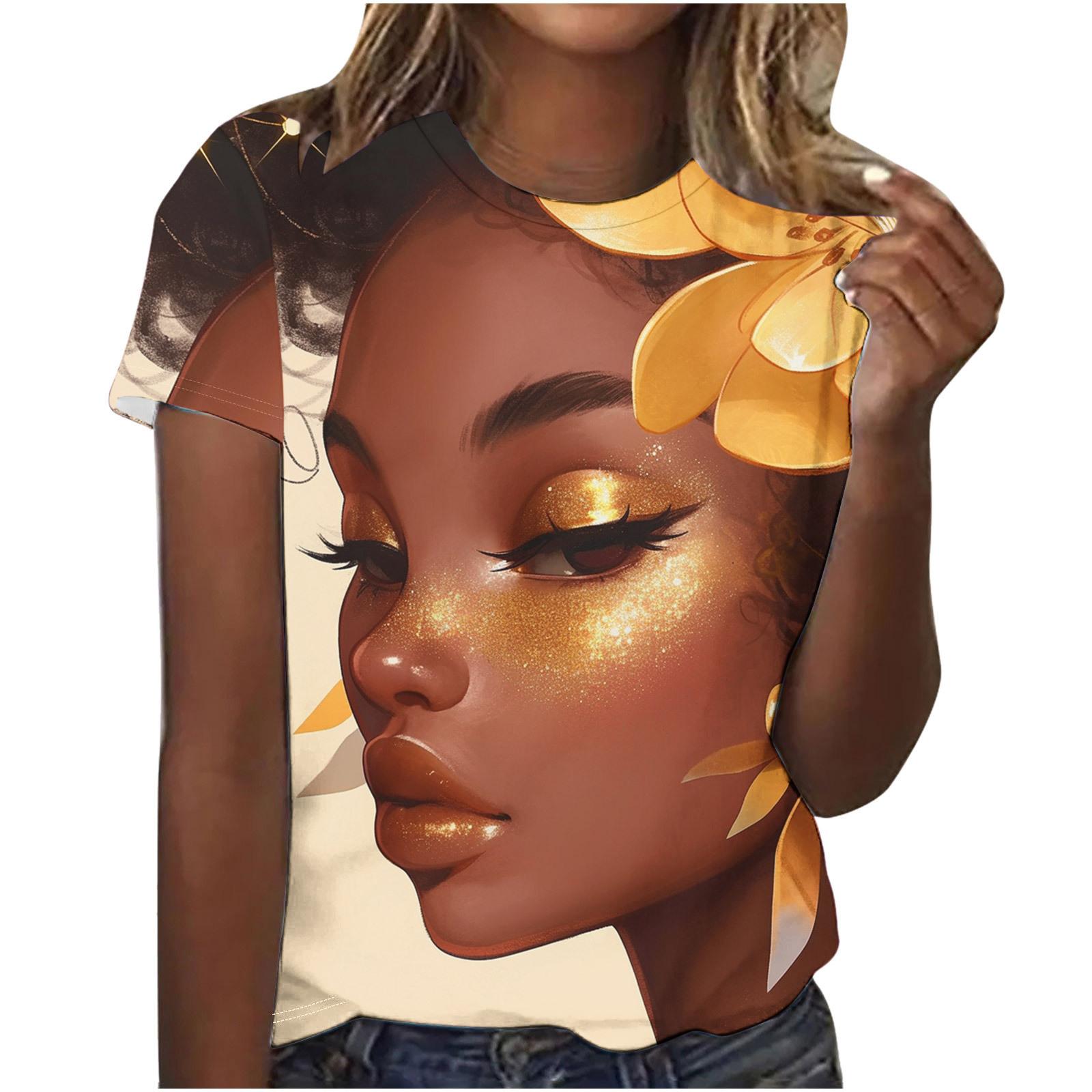 Summer New Women s T-shirt Digital Printing 3D Character Personalized Women s T-shirt S
Summer New Women s T-shirt Digital Printing 3D Character Personalized Women s T-shirt S
