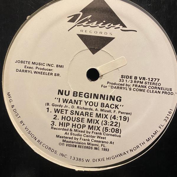 12inch Record NU BEGINNING - I Want You Back VR1277 Vision Records 1993 US Rap & Hip-Hop/R&B Used
12inch Record NU BEGINNING - I Want You Back VR1277 Vision Records 1993 US Rap & Hip-Hop/R&B Used