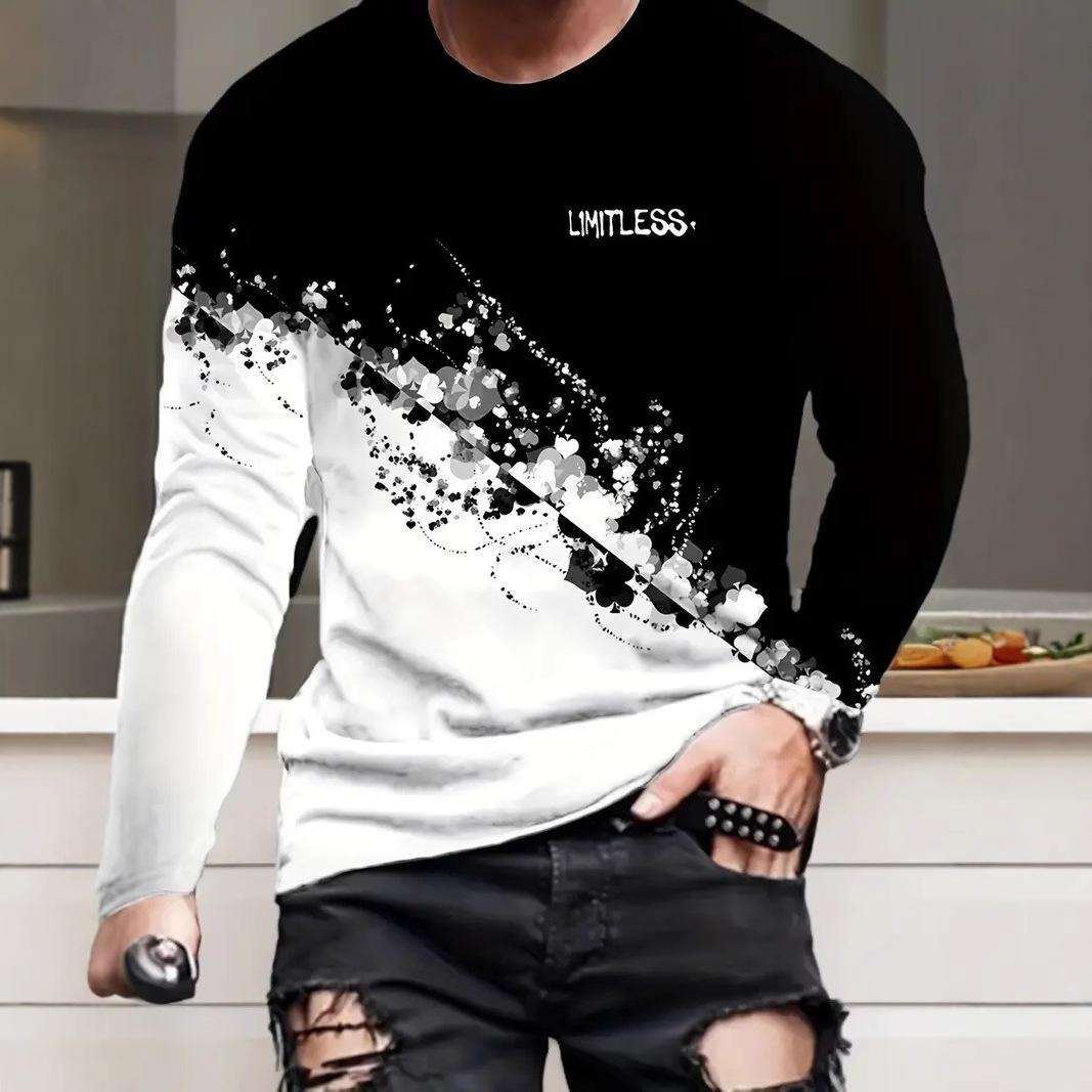 Весенне-осенняя футболка с круглым вырезом, 3D-градиентным принтом в виде капель, модная, повседневная, с длинным рукавом, мужская 5XL
Весенне-осенняя футболка с круглым вырезом, 3D-градиентным принтом в виде капель, модная, повседневная, с длинным рукавом, мужская 5XL