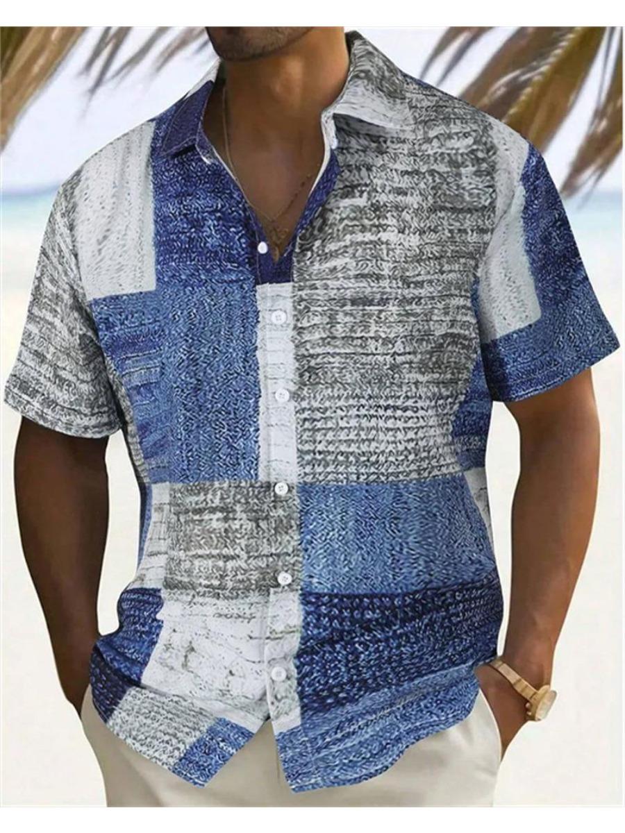 Мужская рубашка с коротким рукавом и пуговицами, цветными блоками, 3D-принтом, большой размер 5XL, высококачественный гавайский пляжный топ 4XL
Мужская рубашка с коротким рукавом и пуговицами, цветными блоками, 3D-принтом, большой размер 5XL, высококачественный гавайский пляжный топ 4XL