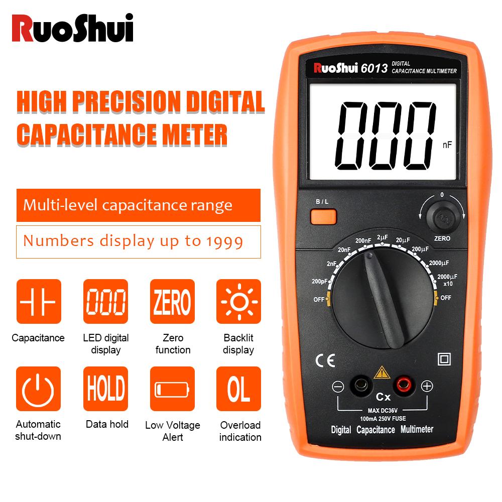 RuoShui 6243 Digital Induction Capacitor Multimeter LCR Handheld Capacitor Transistor ESR Tester Diode Capacitance Meter 6013
RuoShui 6243 Digital Induction Capacitor Multimeter LCR Handheld Capacitor Transistor ESR Tester Diode Capacitance Meter 6013