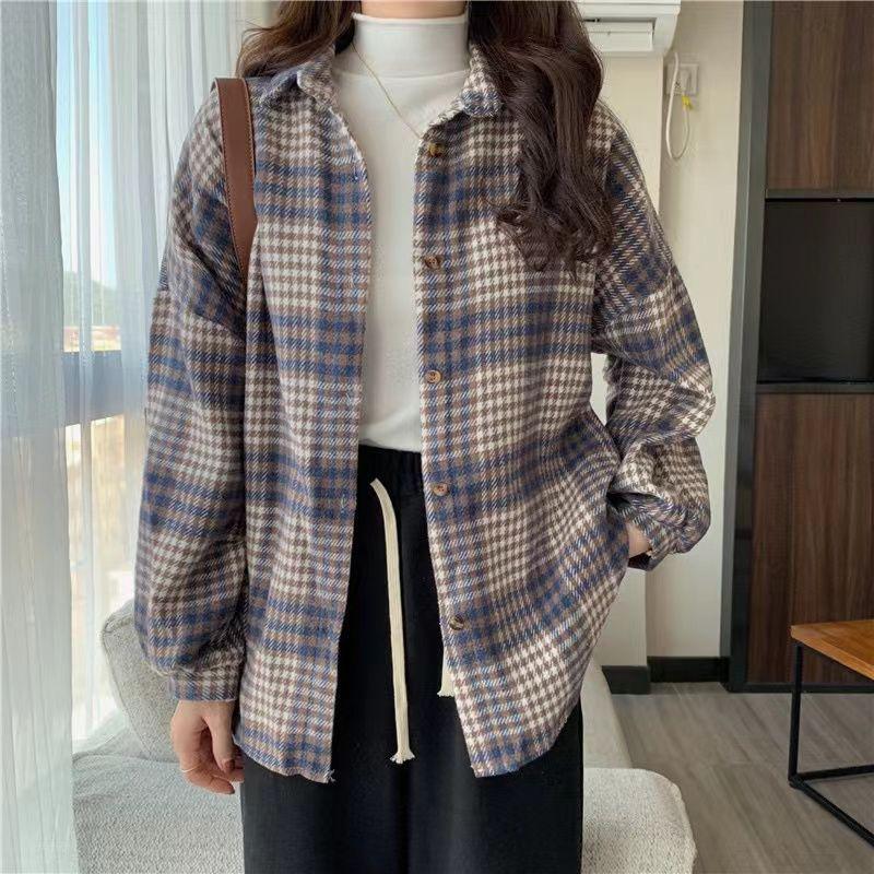 2025 Women s Plaid Lantern Sleeve Shirt Jacket - Loose, Slimming, Casual for Autumn/Winter S 80-99 lbs морской синий
2025 Women s Plaid Lantern Sleeve Shirt Jacket - Loose, Slimming, Casual for Autumn/Winter S 80-99 lbs морской синий