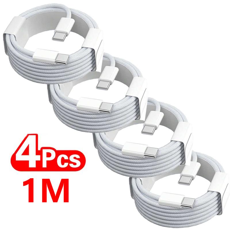 4PCS USB C Cable to USB C 100W Fast Charging Charger Cable Supports Fast Charging For 16 15 Samsung Huawei etc
4PCS USB C Cable to USB C 100W Fast Charging Charger Cable Supports Fast Charging For 16 15 Samsung Huawei etc