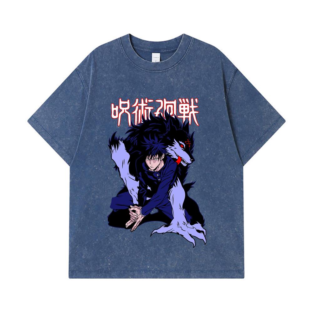 275 GSM Washed T-shirts 100% Cotton Jujutsu Kaisen V32 Megumi Print Unisex Heavy Cotton T Shirt 2XL королівський синій колір
275 GSM Washed T-shirts 100% Cotton Jujutsu Kaisen V32 Megumi Print Unisex Heavy Cotton T Shirt 2XL королівський синій колір