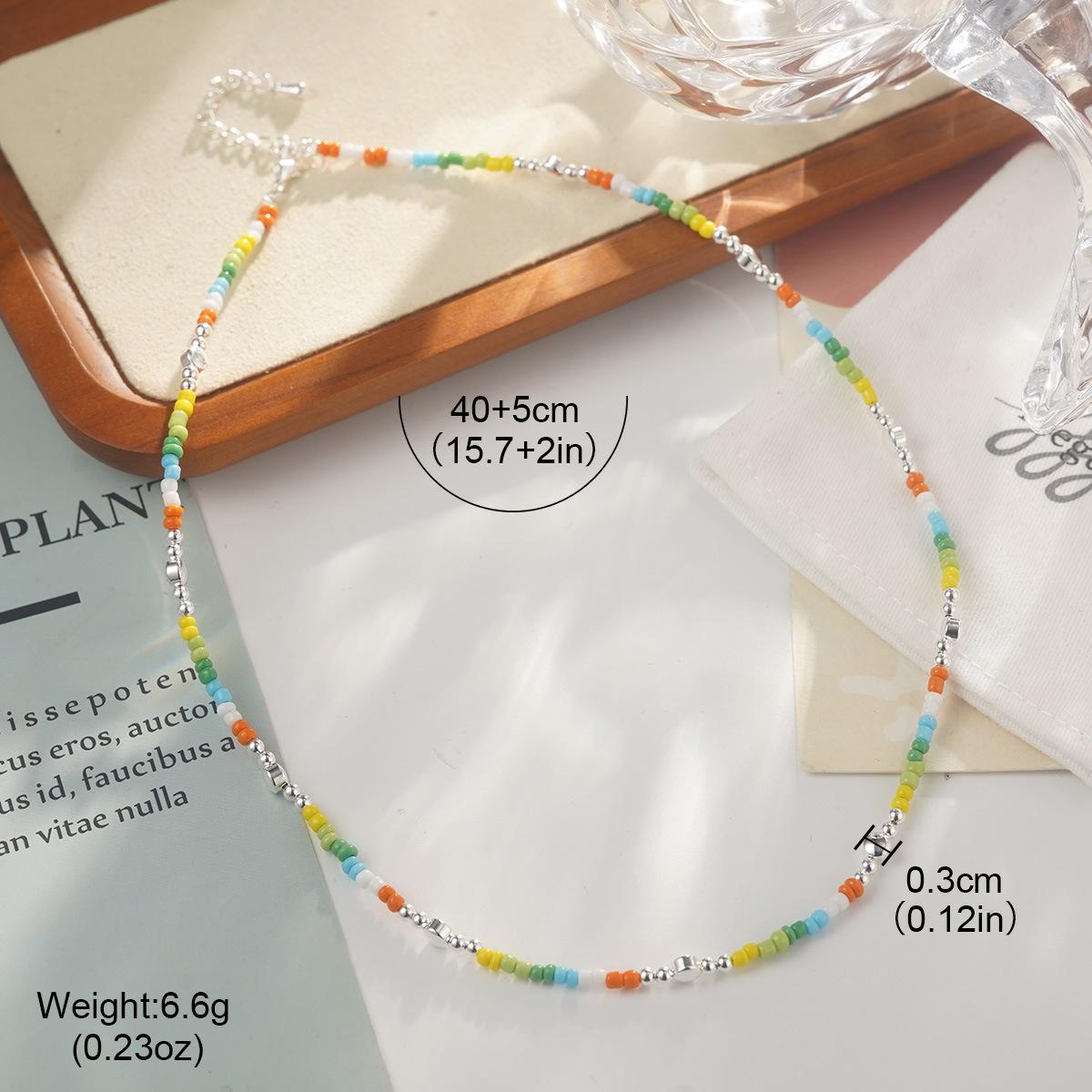 Candy color love beaded necklace summer dopamine smiley face love collarbone chain color contrasting niche sweater chain
Candy color love beaded necklace summer dopamine smiley face love collarbone chain color contrasting niche sweater chain
